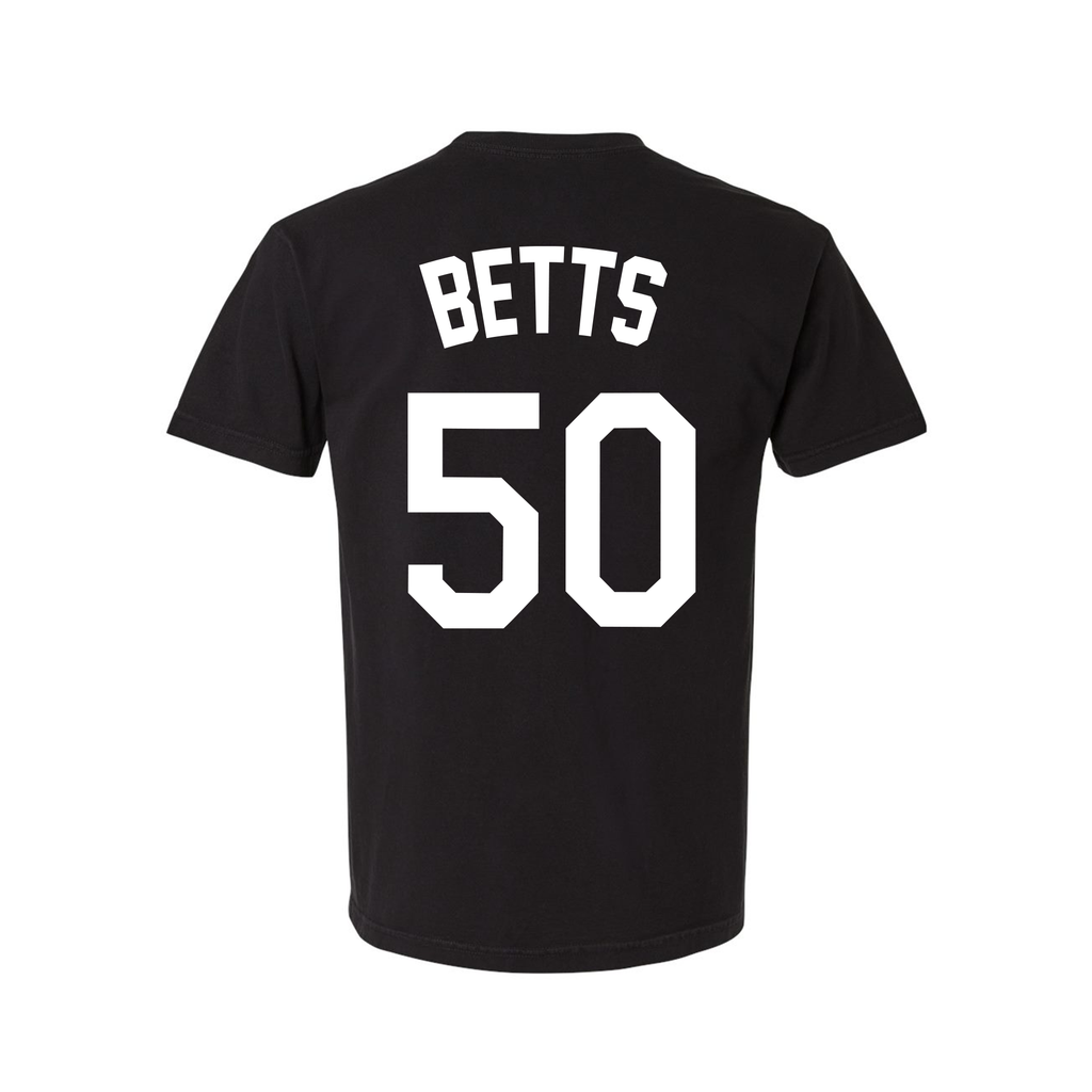 Mookie Betts #50 in Black | Puff Print