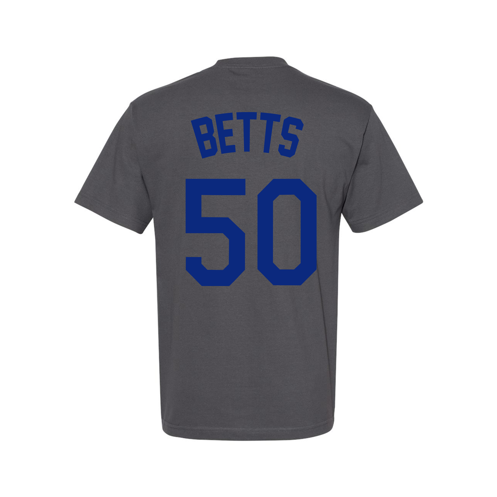 Mookie Betts #50 in Grey | Puff Print