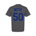 Mookie Betts #50 in Grey | Puff Print