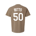 Mookie Betts #50 in Sand | Puff Print