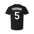Freddie Freeman #5 in Black | Puff Print