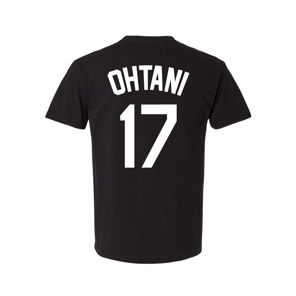 Shohei Ohtani #17 in Black | Puff Print